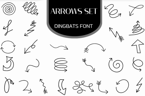 Arrows Set Font for Dynamic Design