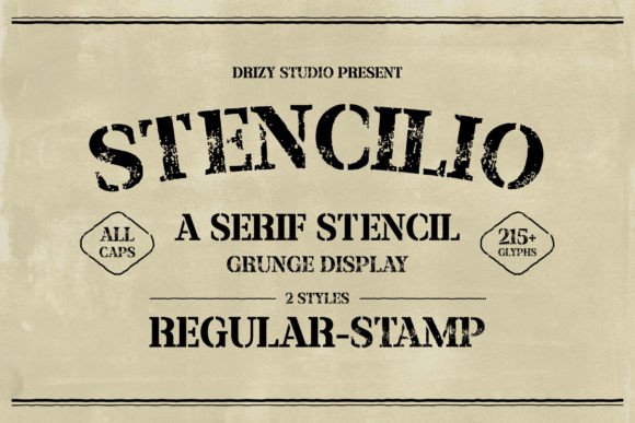 Stencilio – Bold Serif Font