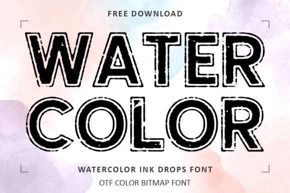 Watercolor Ink Drops Font